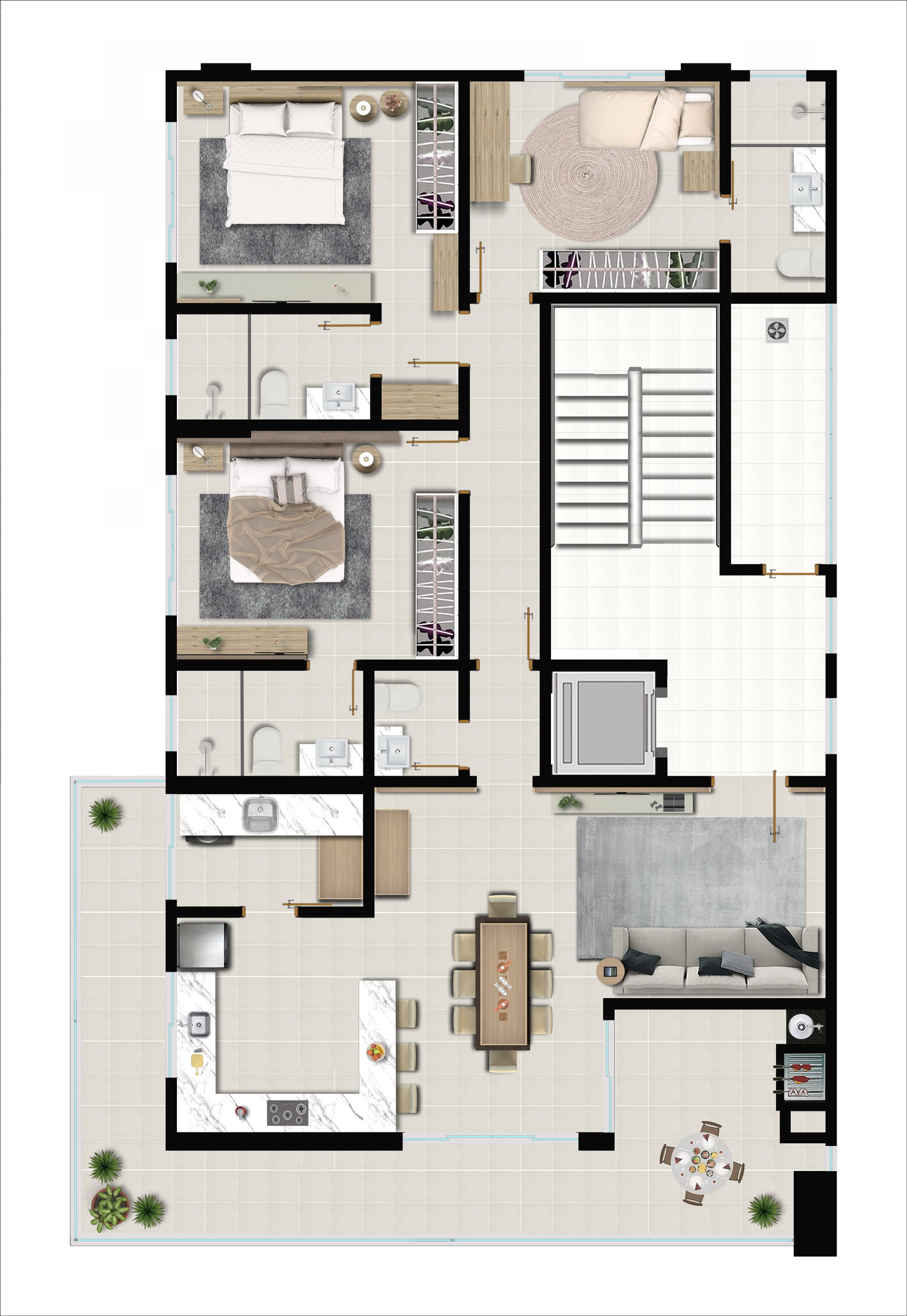 Planta 1 de Park Residence Home Club