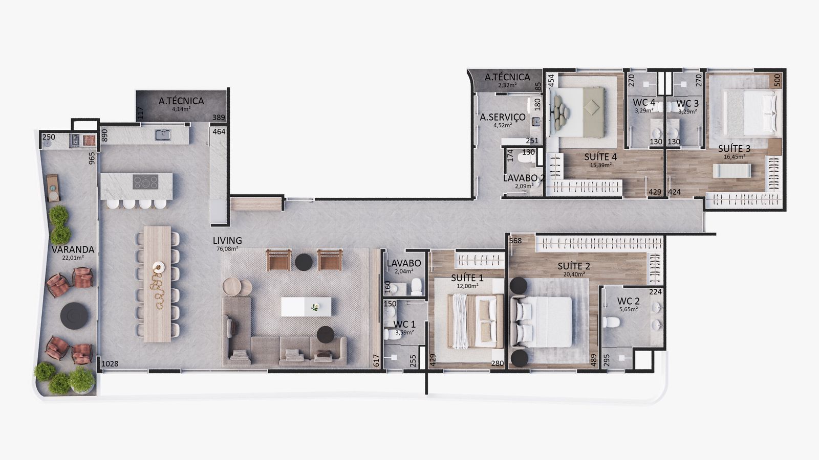 Planta 2 de Chelsea 922 Art Residence