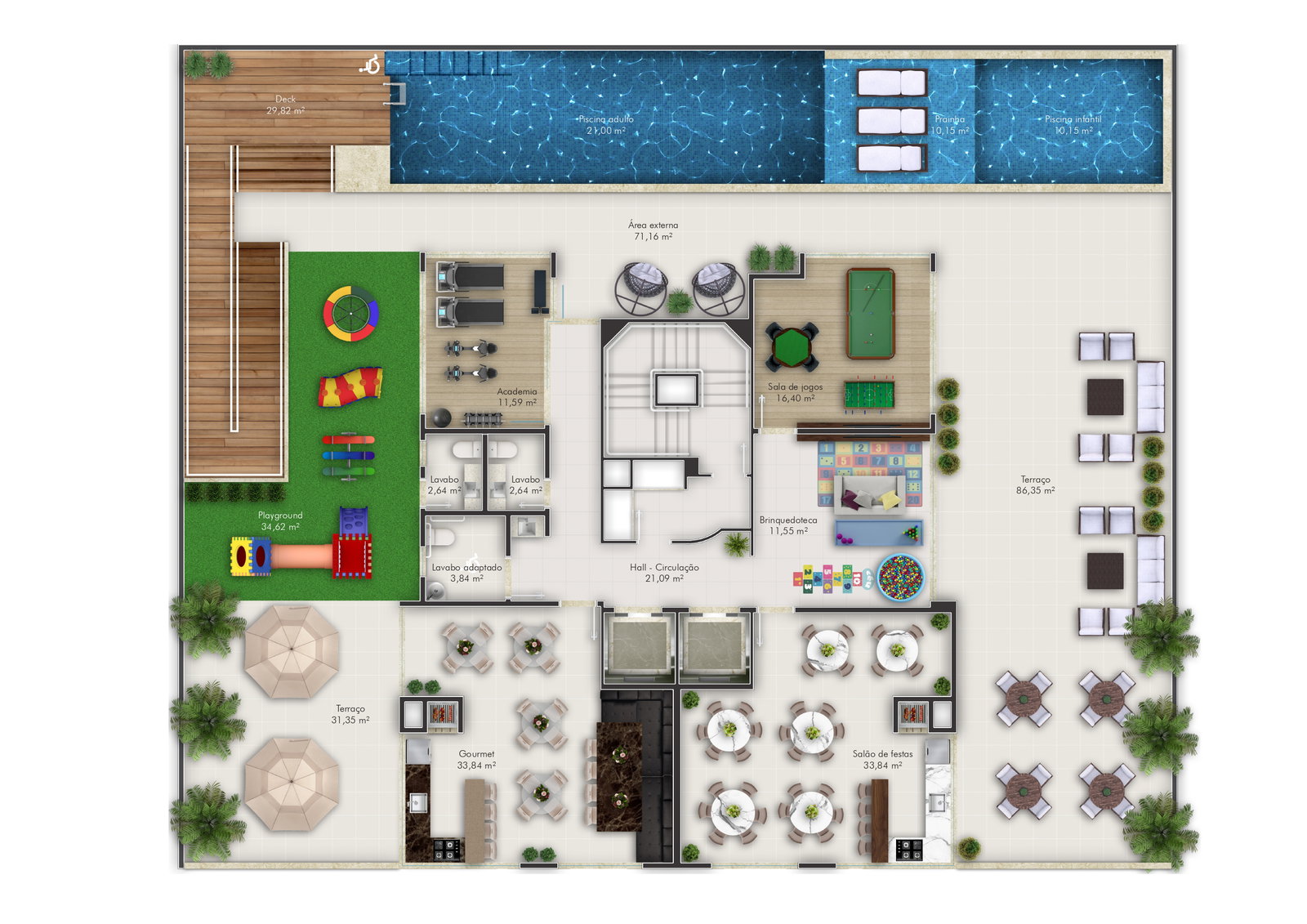 Planta Lazer do Garden View