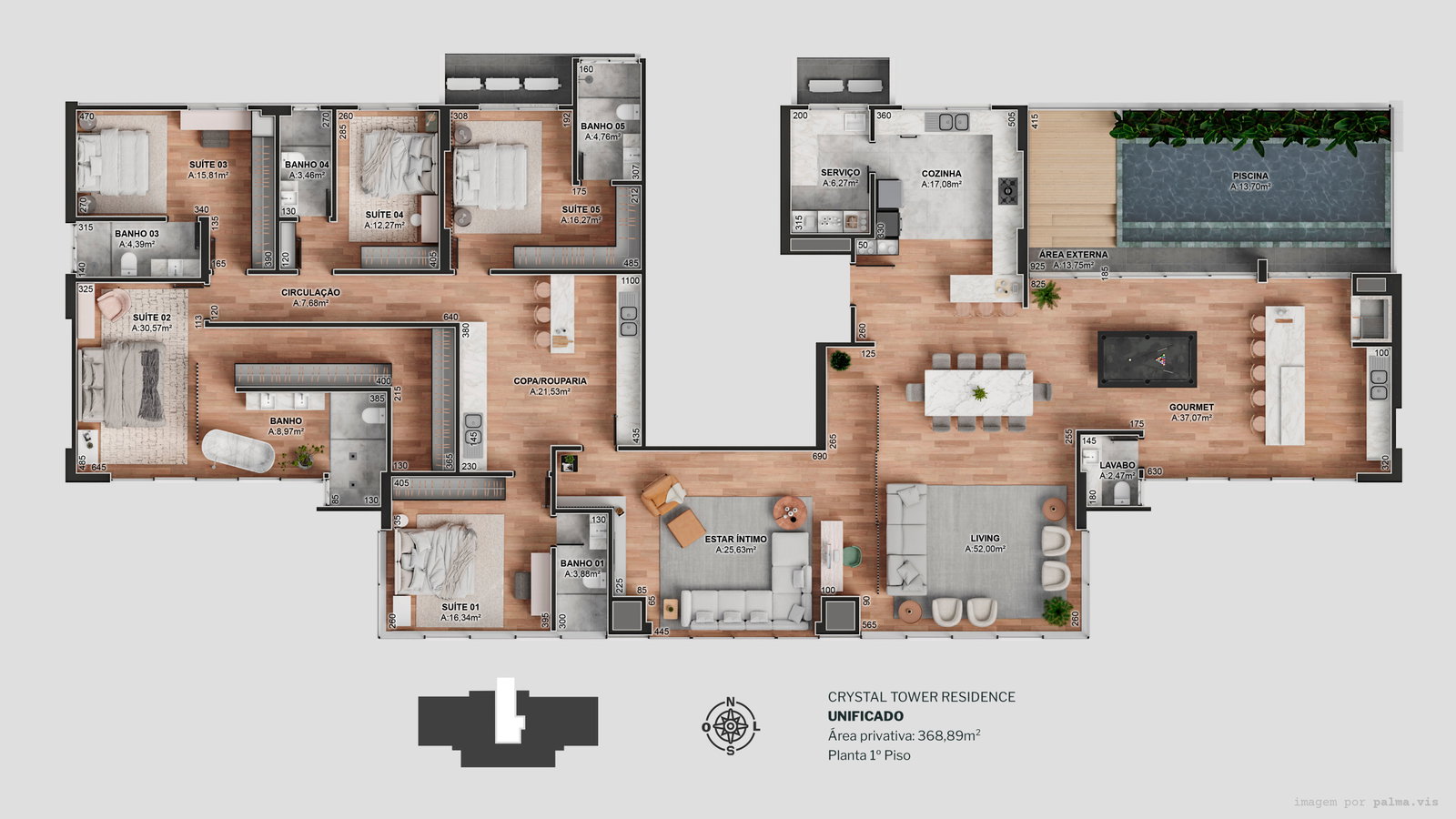 Planta 9 de Diamond Crystal Tower