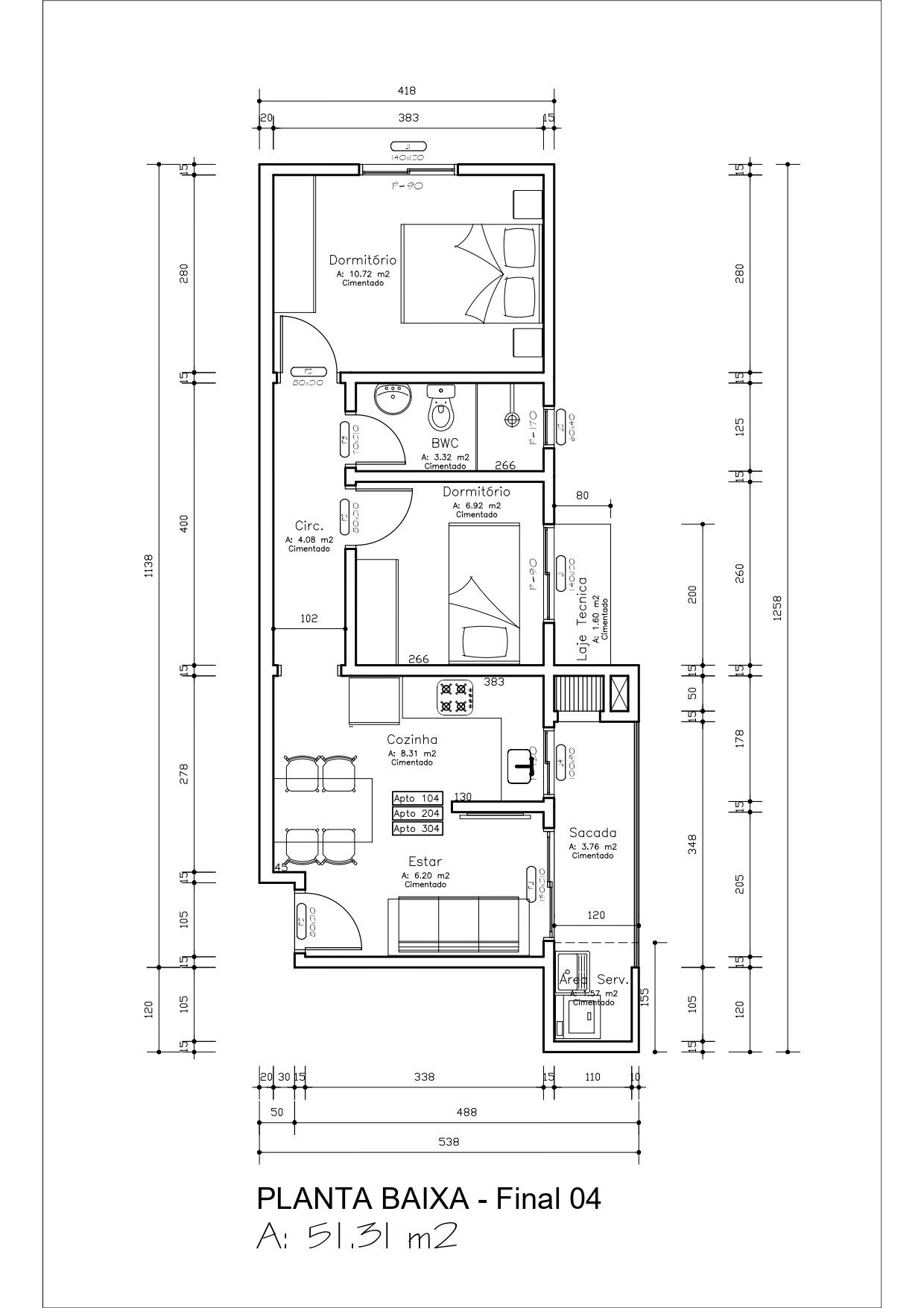 Planta 4 de Residencial Teixeira XXIV