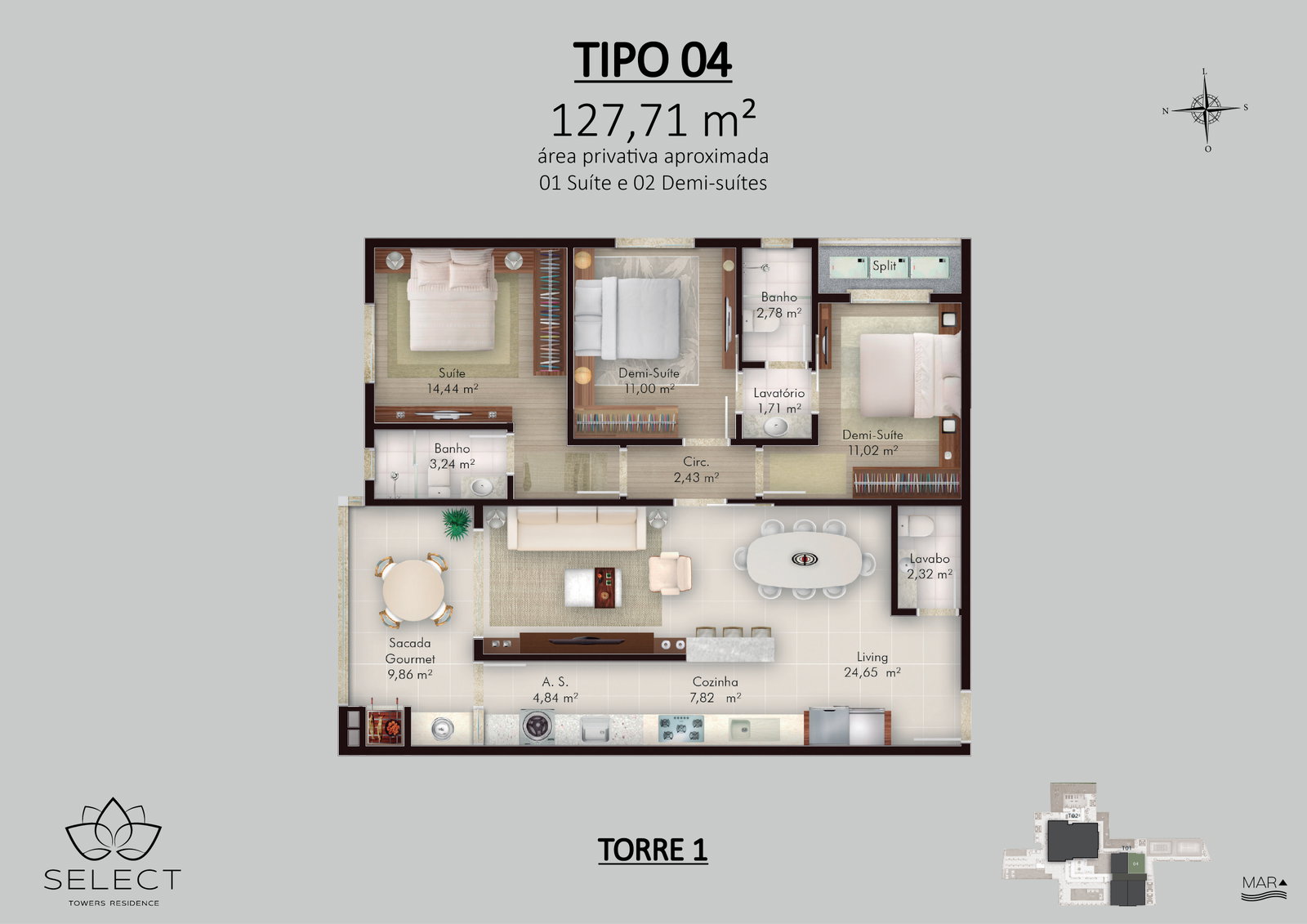 Planta 7 de Select Towers Residence