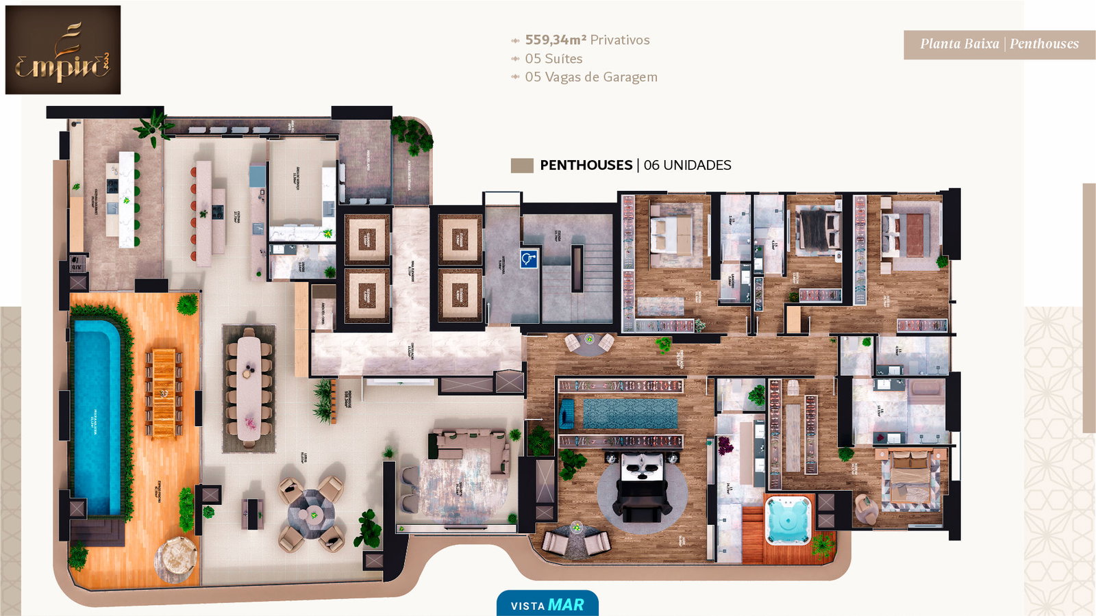 Planta Penthouses do Empire 234