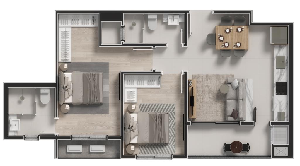 Planta 1 de Residencial Lago di San Pellegrino