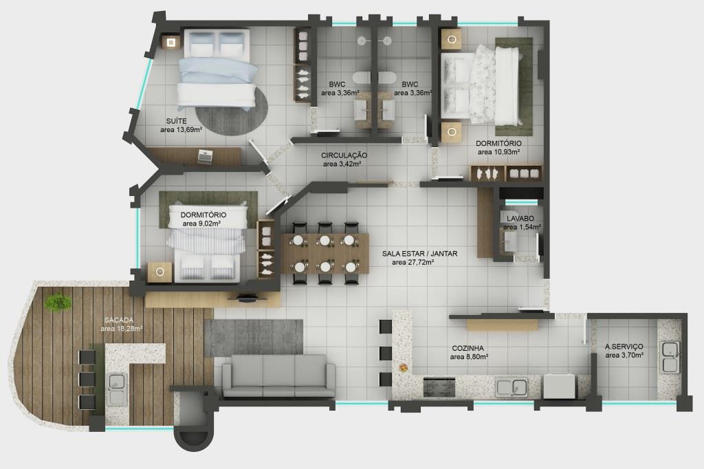 Planta 1 de La Salle Residence