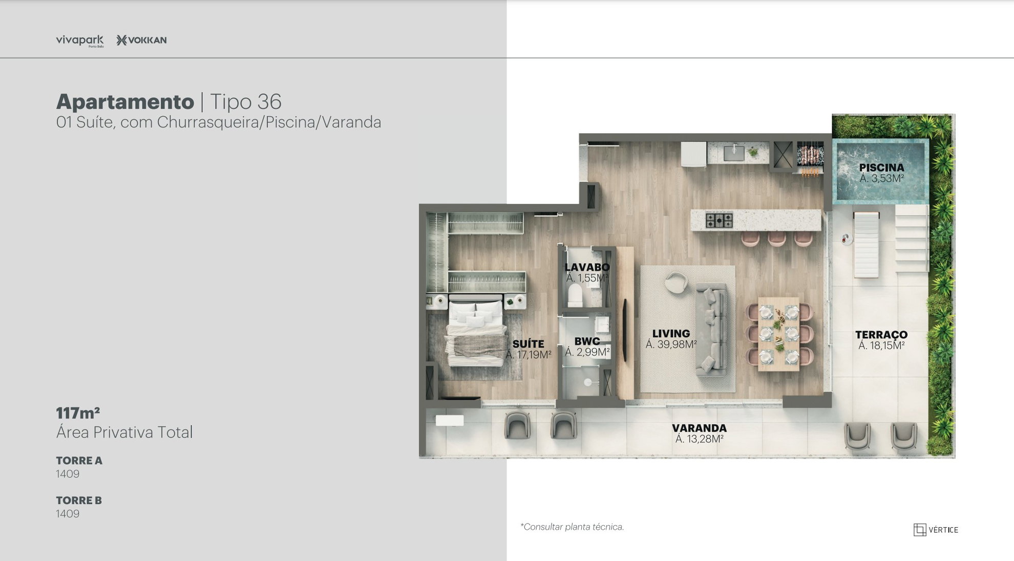 Planta 24 de Edifício Vértice