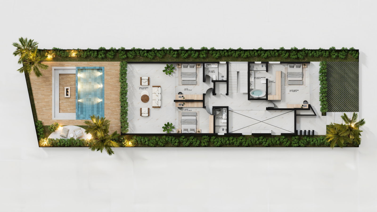 Planta 1 de Casa Olivea