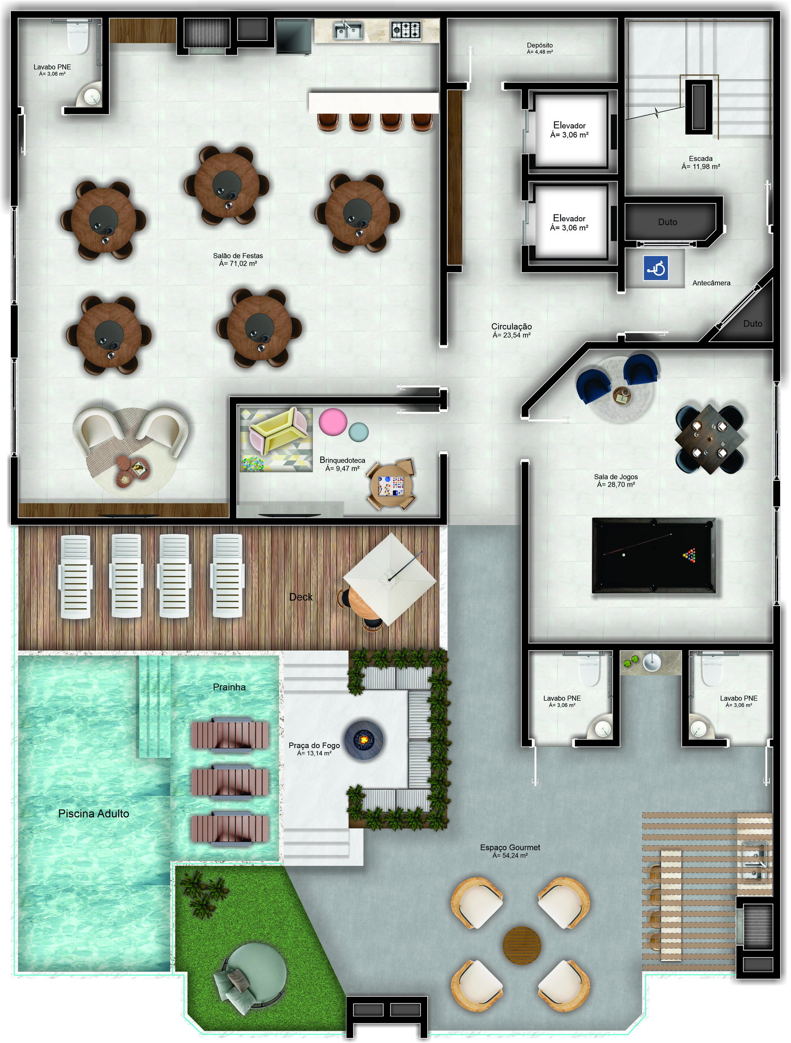 Planta Lazer do Eleganza Tower
