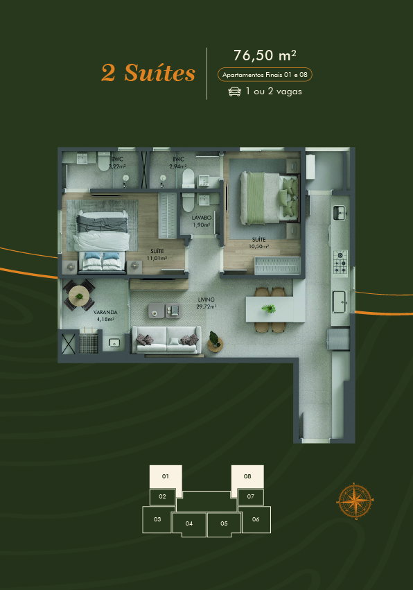 Planta 2 de Solara Camboriú