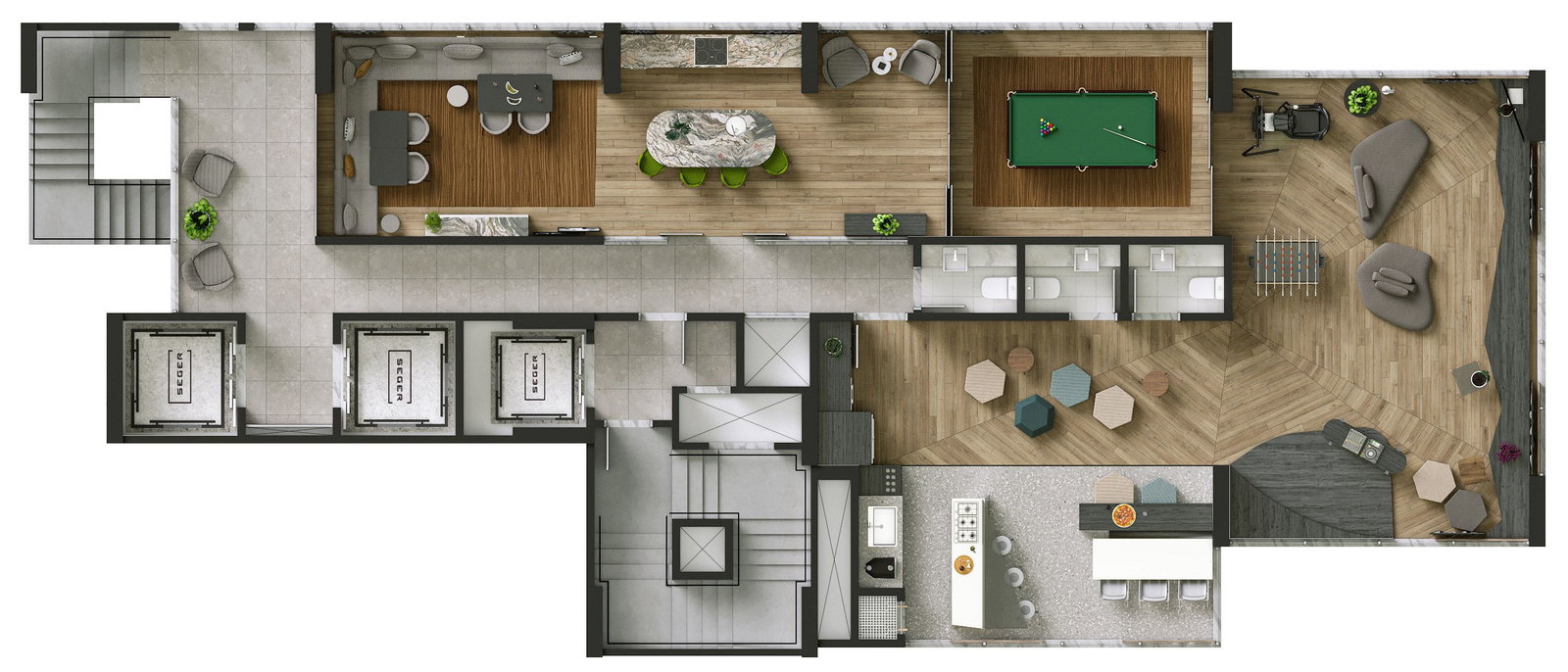 Planta 1 de The Edge Tower