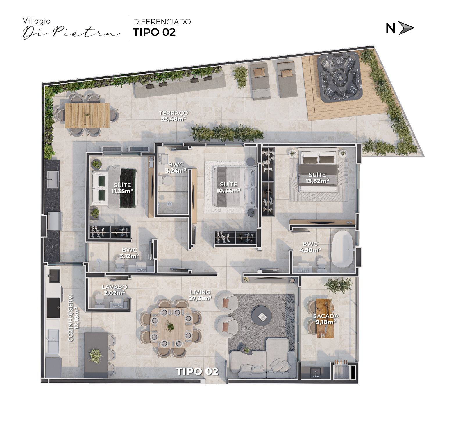Planta 4 de Villaggio Di Pietra
