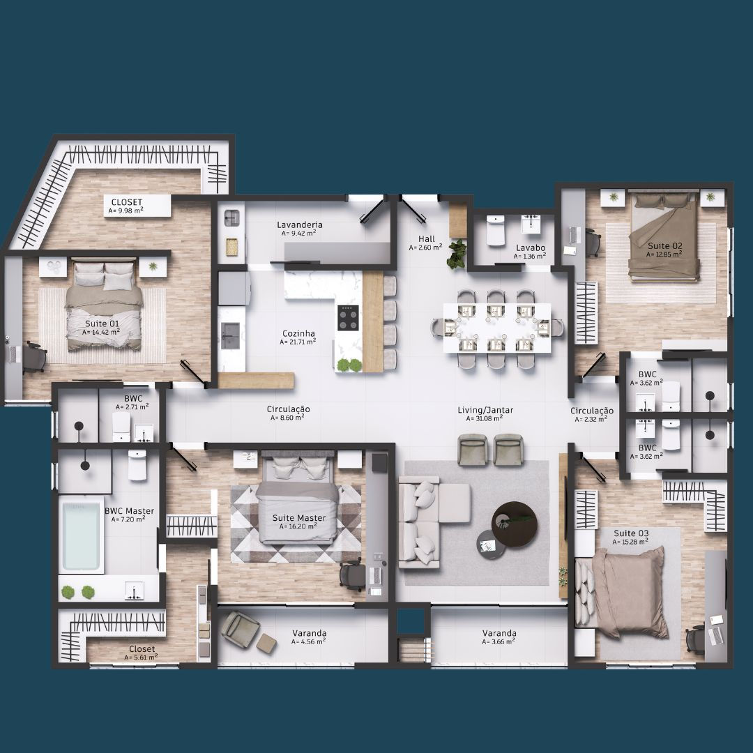 Planta 8 de Paganini Tower