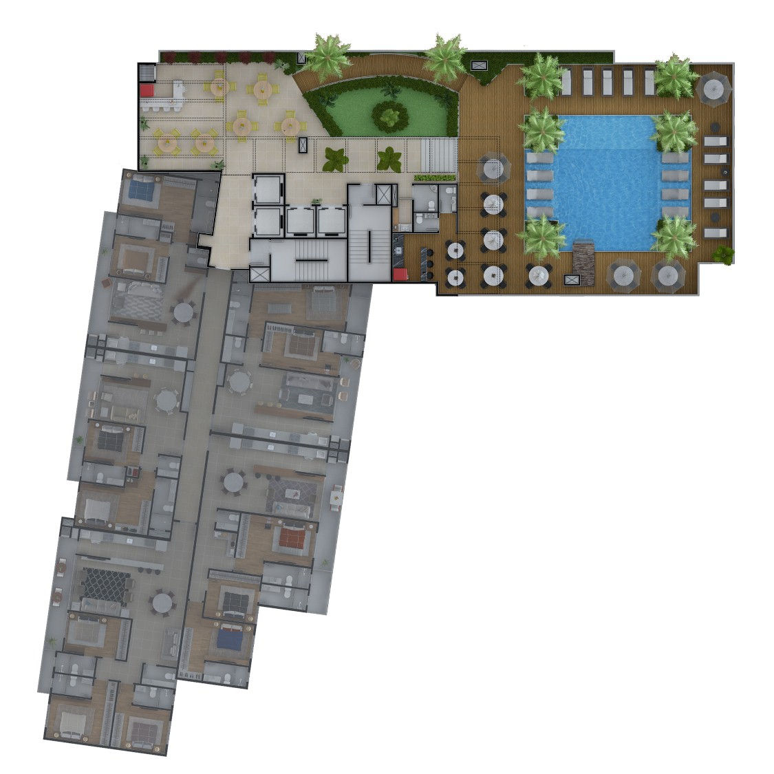 Planta Lazer · Rooftop (1 de 2) do Flower Park