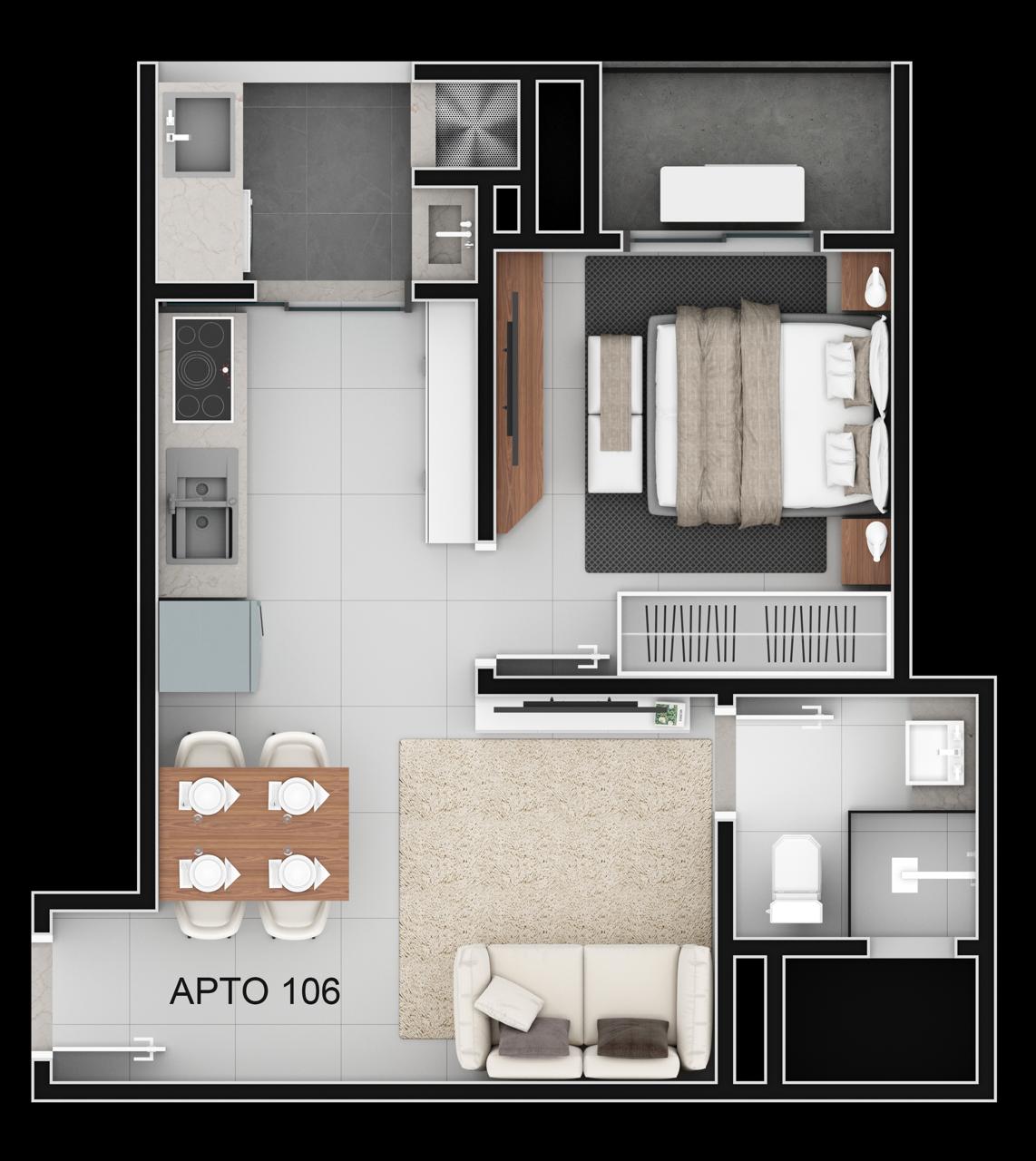 Planta 1 de Residencial Teixeira XIV