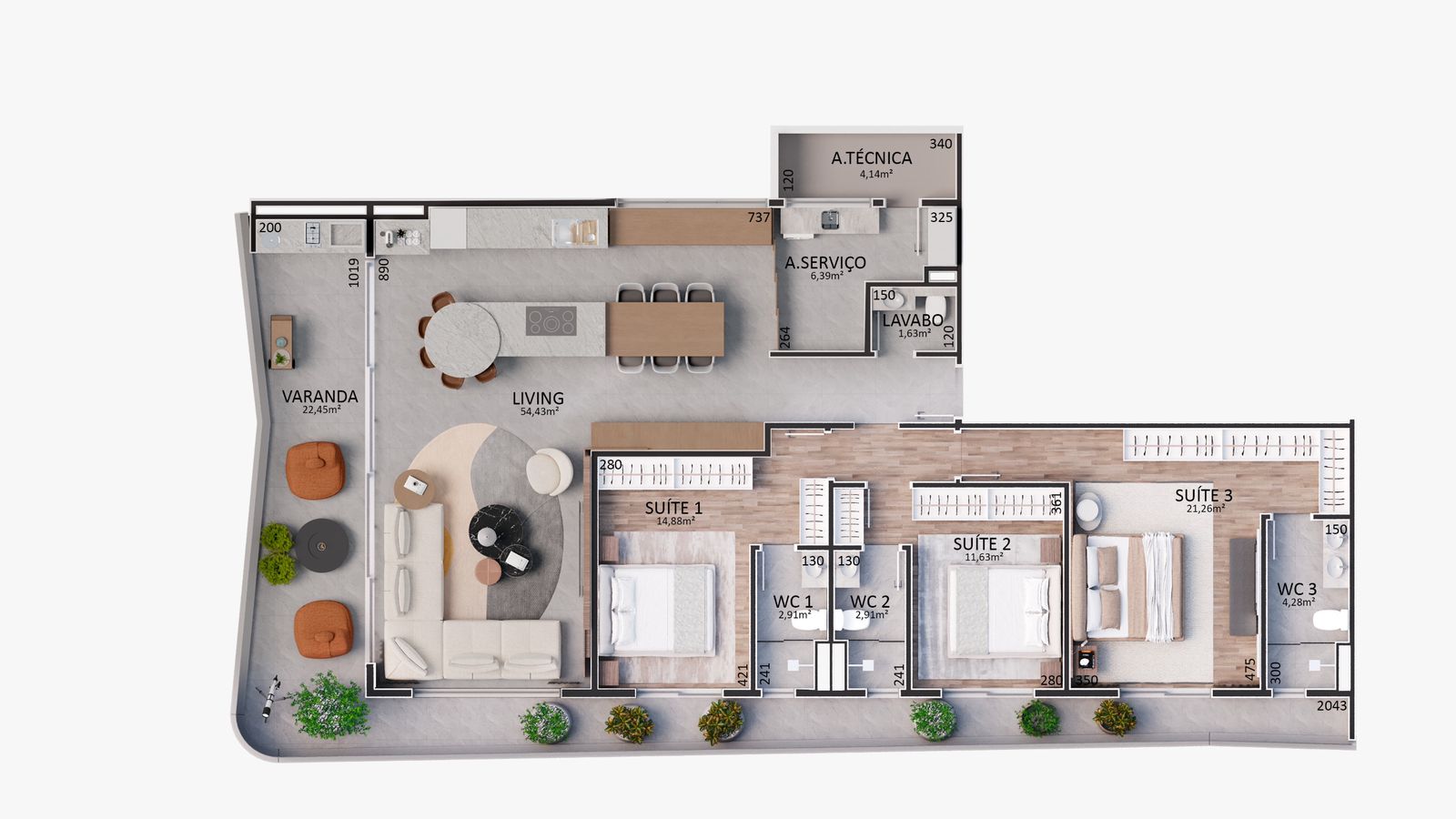 Planta 3 de Chelsea 922 Art Residence