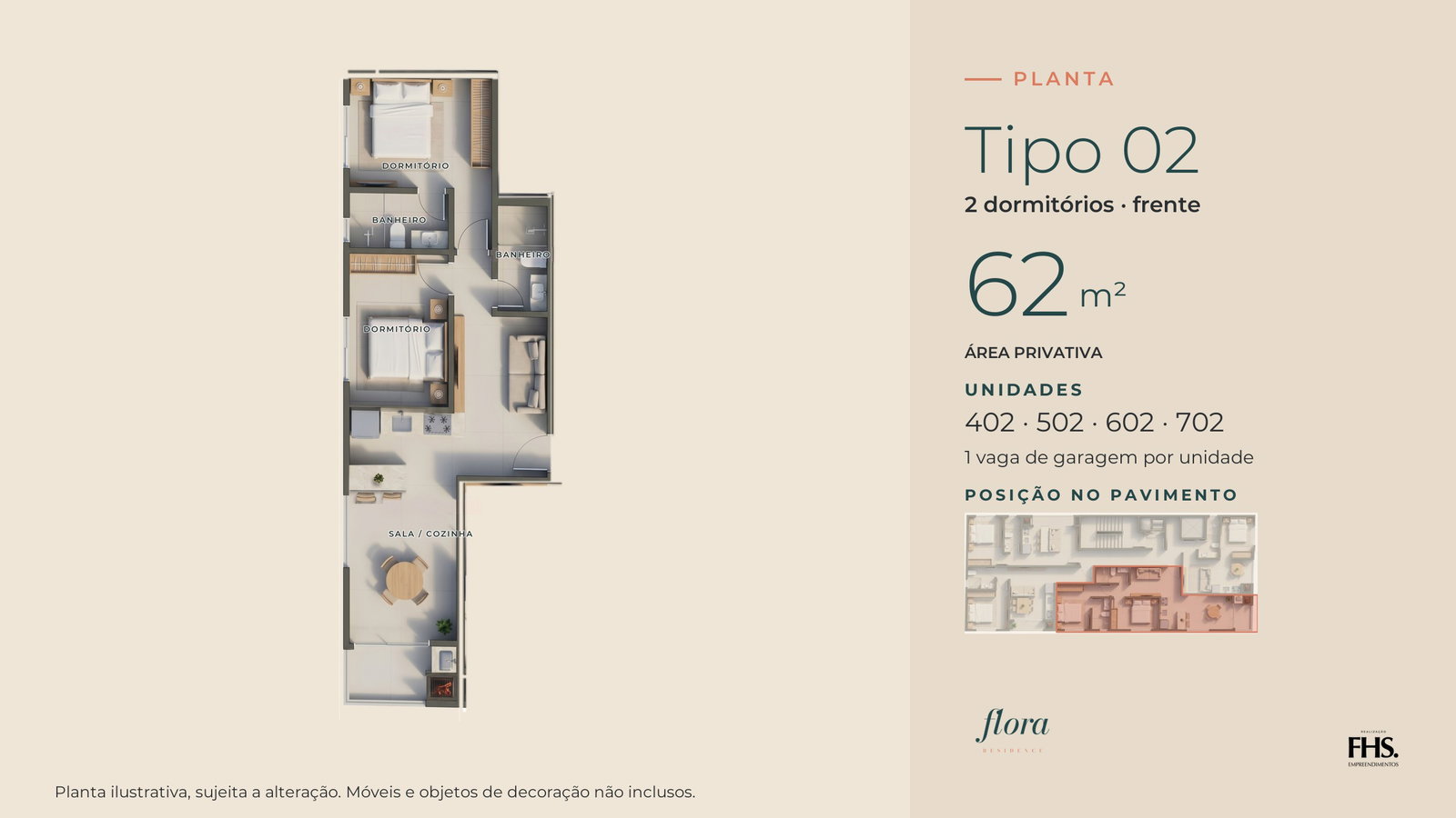 Planta 2 de Flora Residence