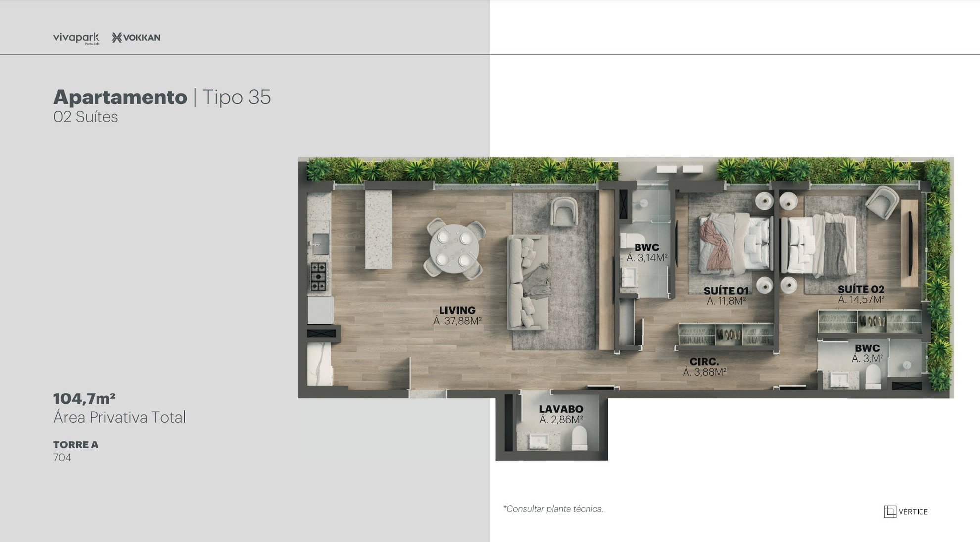 Planta 25 de Edifício Vértice