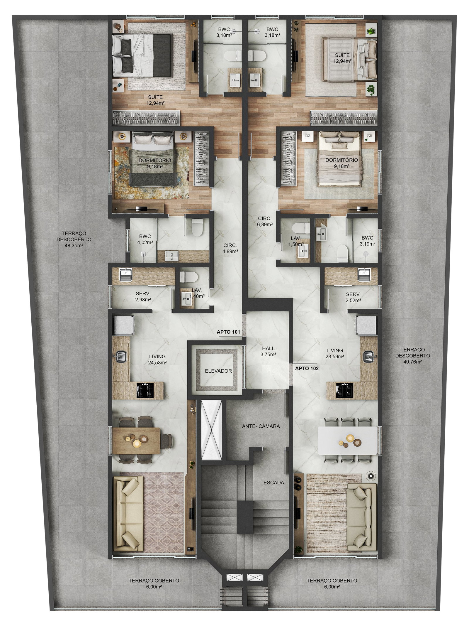 Planta 3 de Residencial Maya