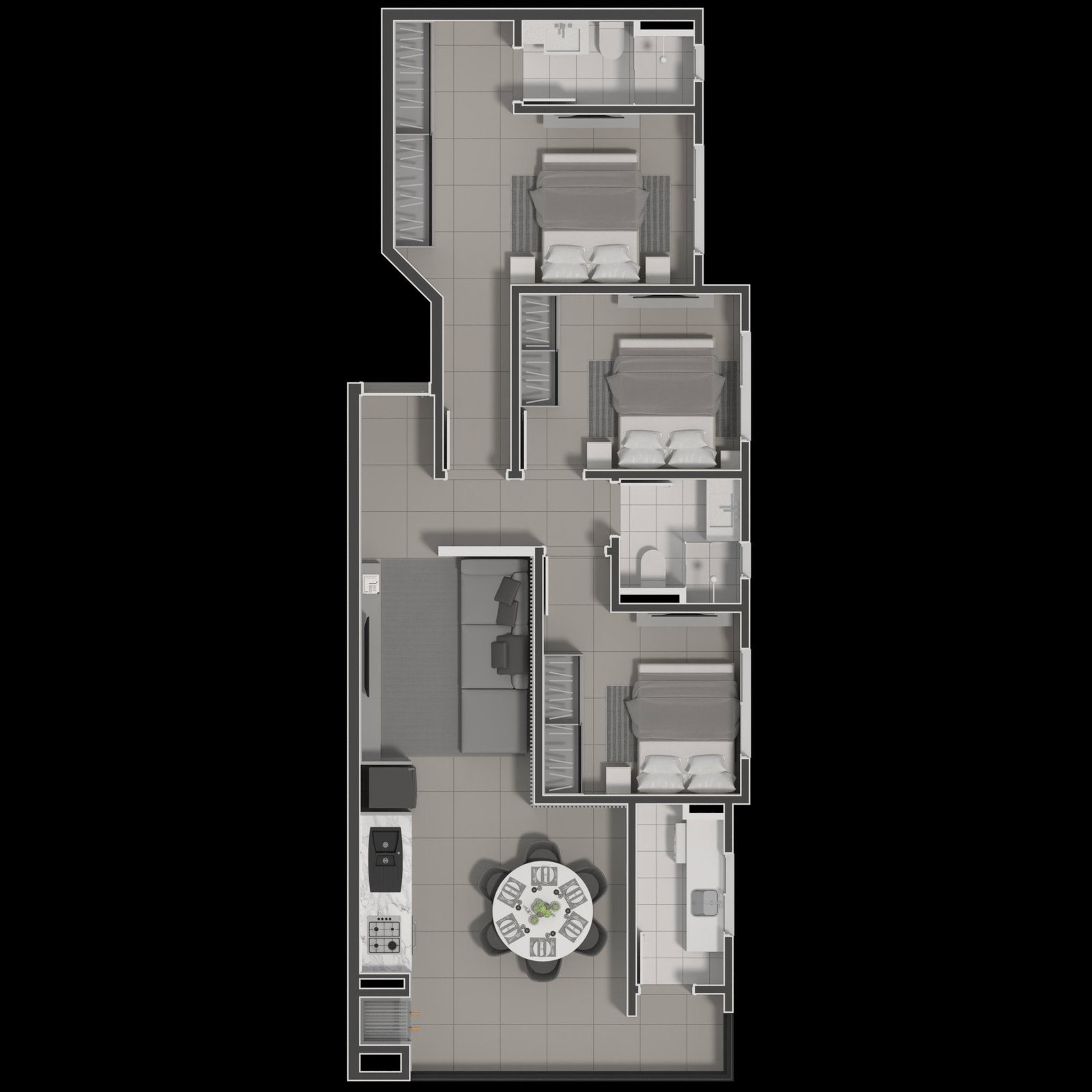 Planta 1 de Residencial Villa Di Napoli