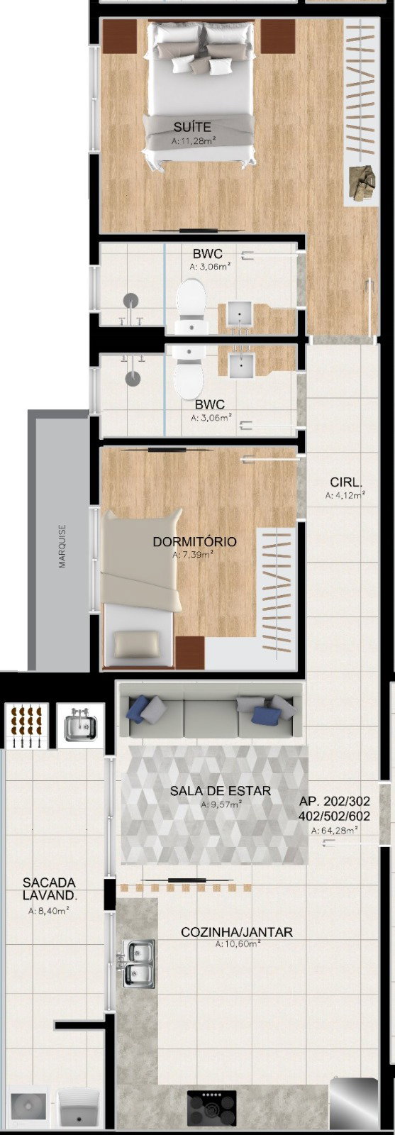 Planta 3 de Residencial Excelsior