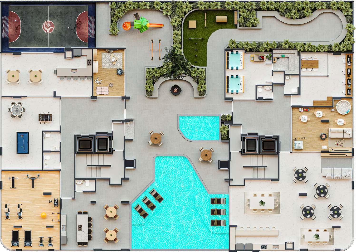 Planta 1 de Twin Towers