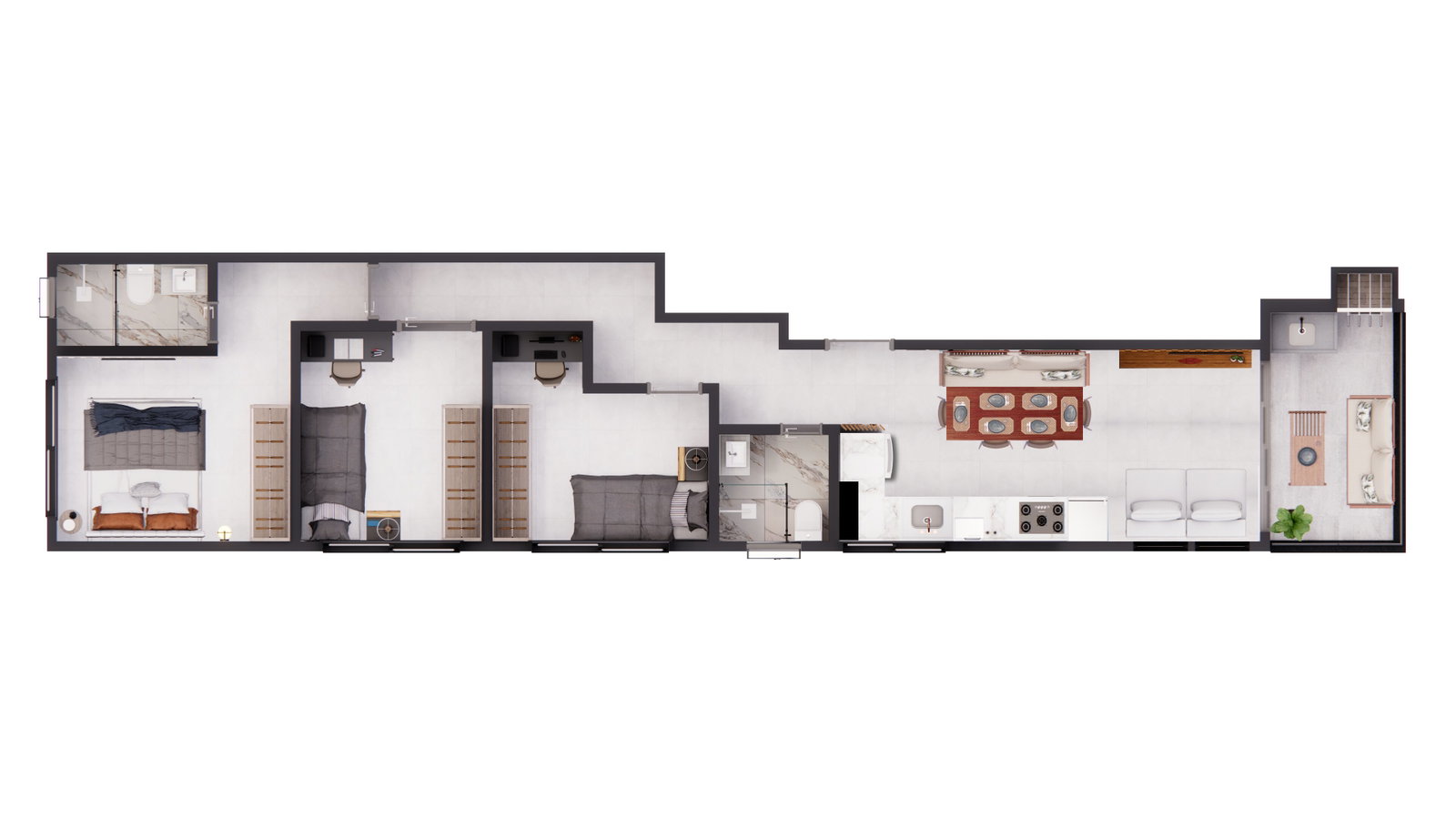 Planta 1 de Atlanta Residence