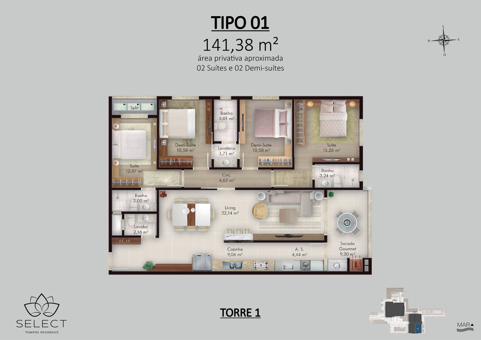 Planta 4 de Select Towers Residence