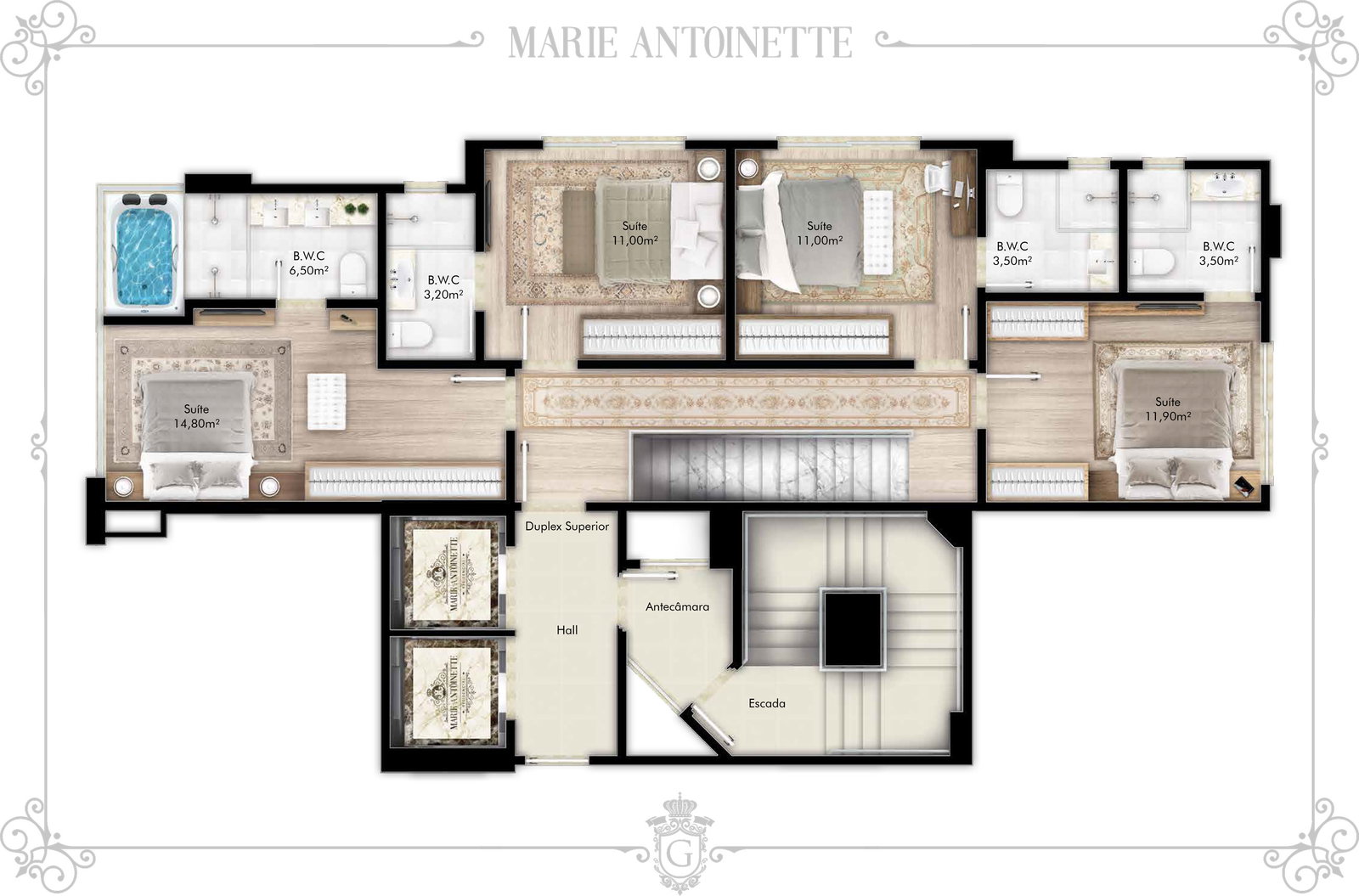 Planta 2 de Marie Antoinette