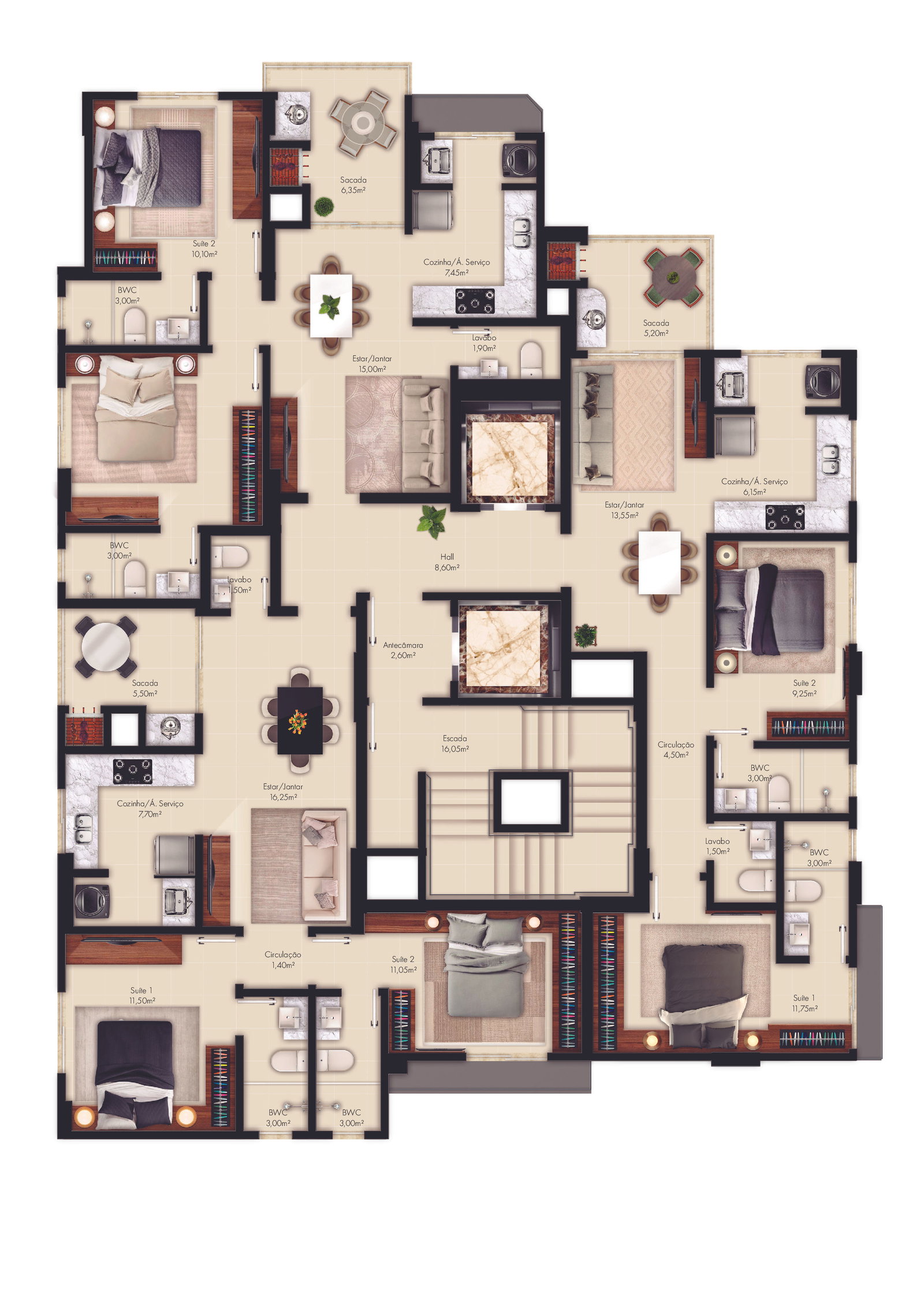 Planta 1 de Ametrina Residence