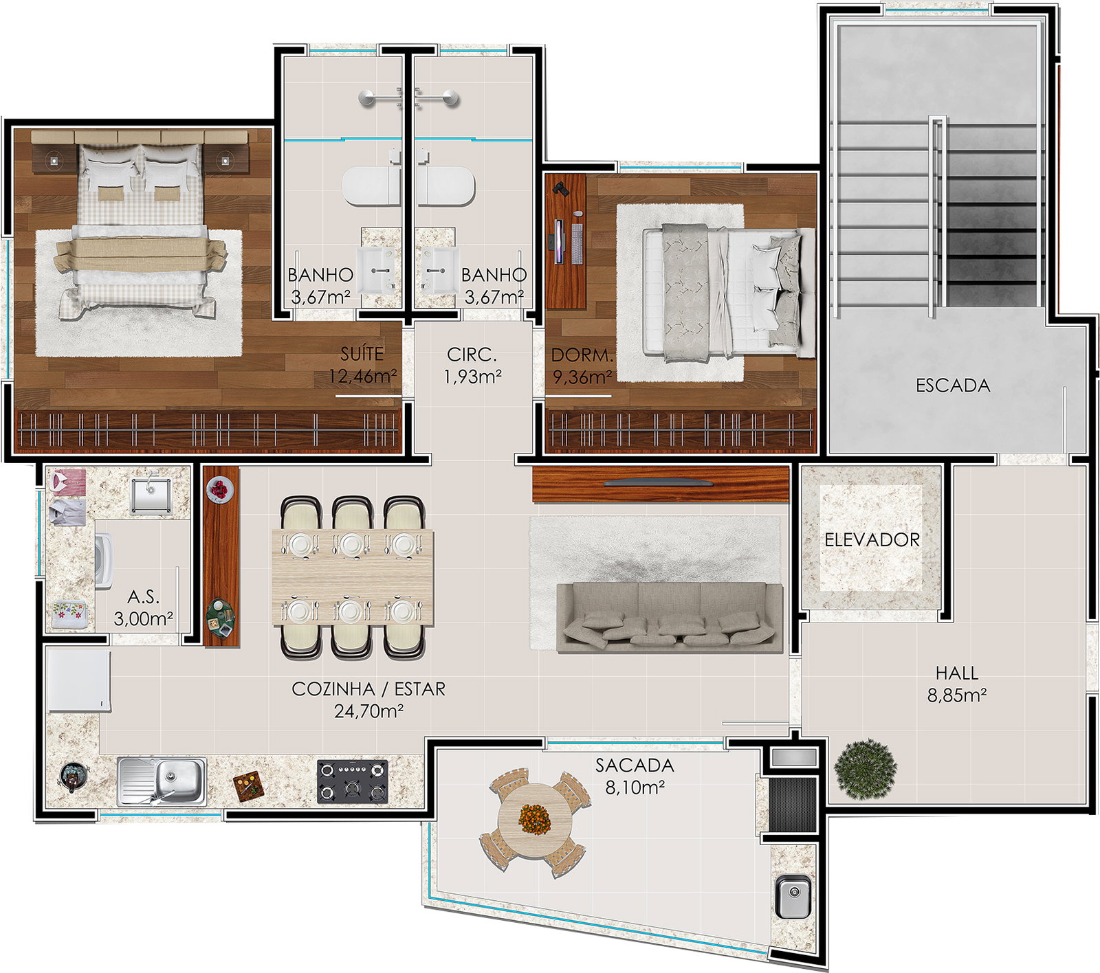 Planta 2 de Residencial Da Vinci