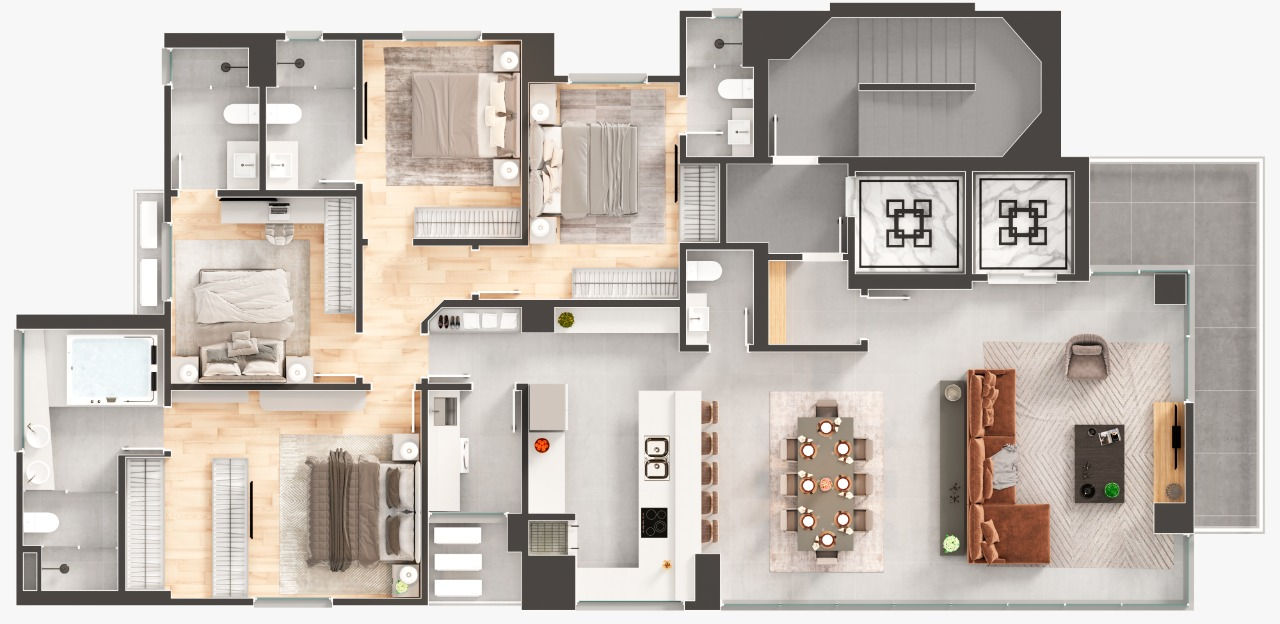 Planta 3 de Sparkling Wine Residence